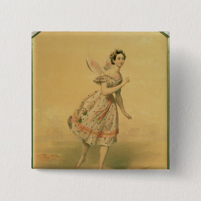 Badge Carré 5 Cm Danseur Maria Taglioni (Devant)