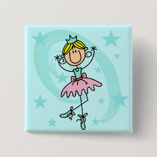 Badge Carré 5 Cm Danseuse de Ballet - T-shirts et Cadeaux Blonds