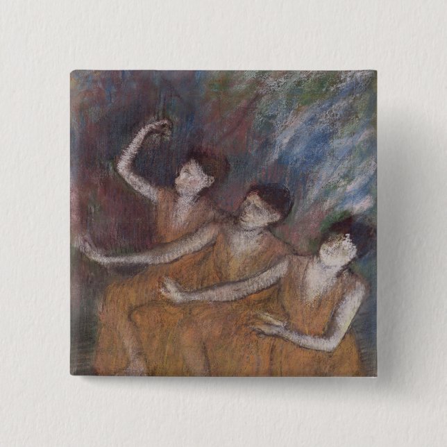 Badge Carré 5 Cm Danseuses d'Edgar Degas | Trois (Devant)