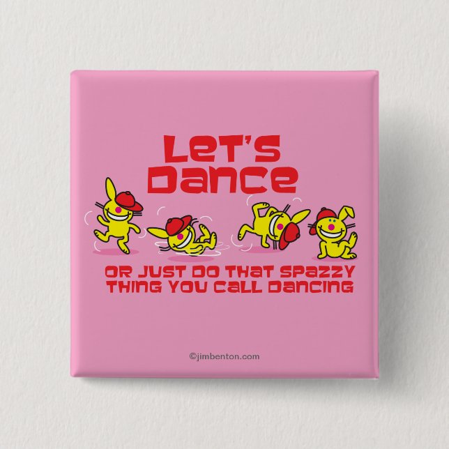 Badge Carré 5 Cm Dansons (Devant)