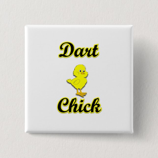 Badge Carré 5 Cm Dart Chick (Devant)