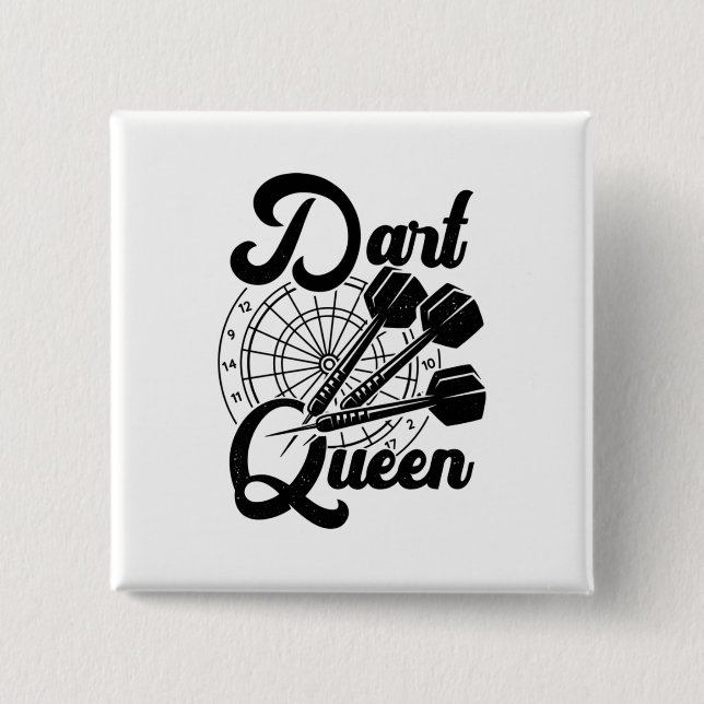 Badge Carré 5 Cm Dart Queen (Devant)