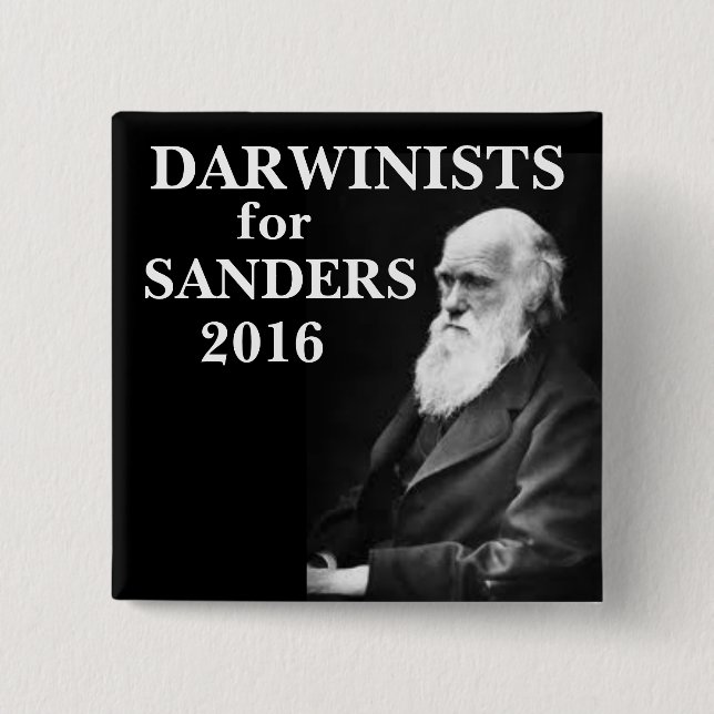 Badge Carré 5 Cm Darwiniste pour des ponceuses (Devant)