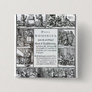 Badge Carré 5 Cm Day du seigneur, 1639