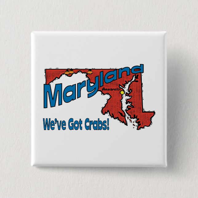 Badge Carré 5 Cm ~ de devise de DM USA du Maryland nous avons des (Devant)