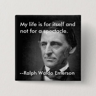 Badge Carré 5 Cm De l'indépendance Ralph Waldo Emerson d'essai