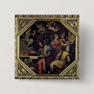 Badge Carré 5 Cm De Medici (1519-74) de Cosimo I prévoyant les