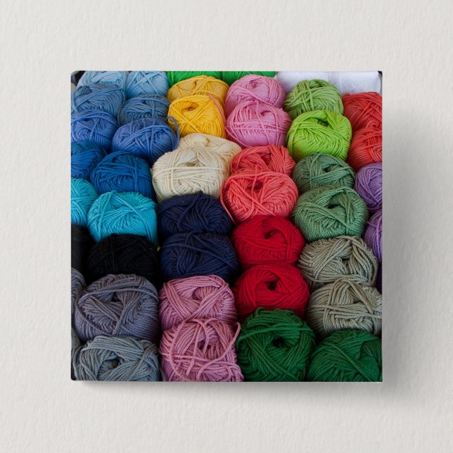 Badge Carré 5 Cm Déchets de fil (Devant)