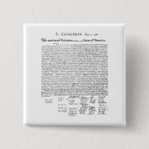 Badge Carré 5 Cm Déclaration d'indépendance