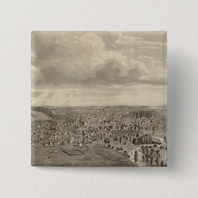 Badge Carré 5 Cm Decorah, Winnesheik Co., Iowa (Devant)