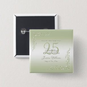 Badge Carré 5 Cm Décoration d'allée ventée 25e anniversaire