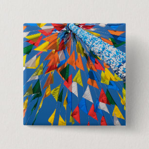 Badge Carré 5 Cm Décoration du drapeau triangulaire