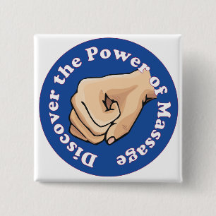 Badge Carré 5 Cm Découvrez la puissance du massage