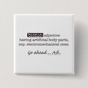 Badge Carré 5 Cm Définition bionique