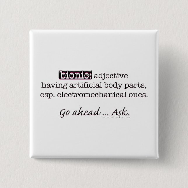 Badge Carré 5 Cm Définition bionique (Devant)