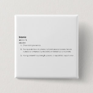 Badge Carré 5 Cm Définition bionique en noir