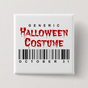 Badge Carré 5 Cm Déguisement générique Halloween Code-barres