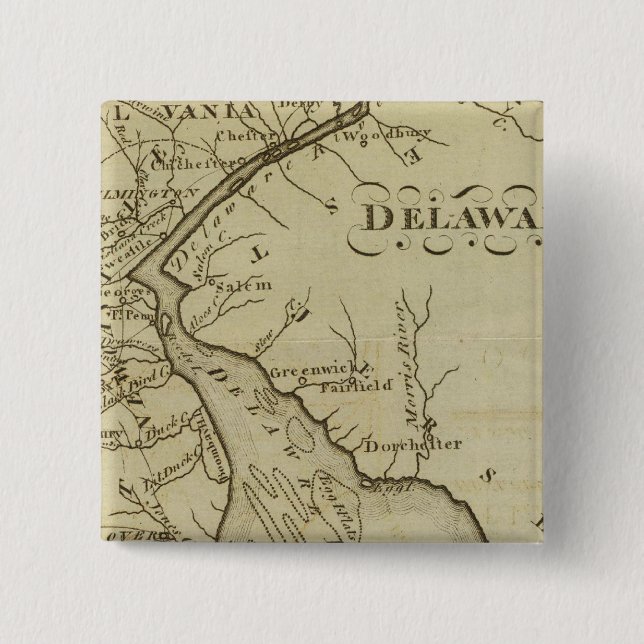 Badge Carré 5 Cm Delaware (Devant)