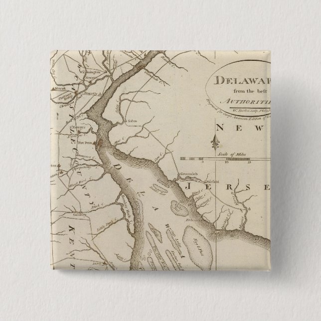 Badge Carré 5 Cm Delaware 5 (Devant)