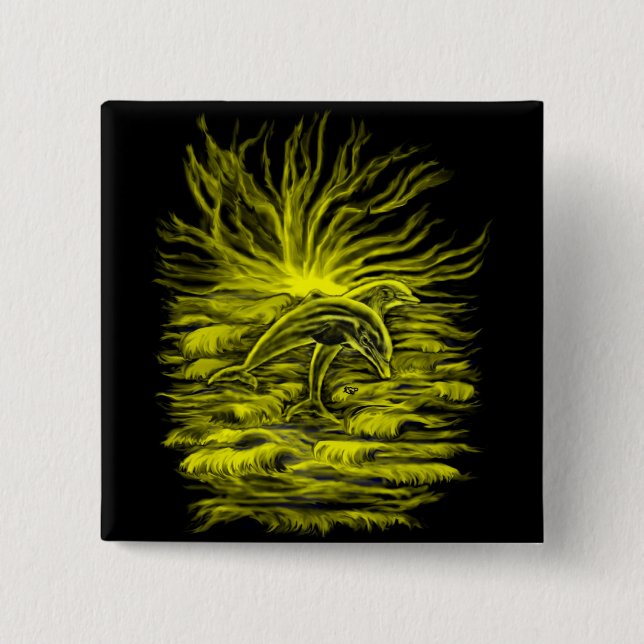 Badge Carré 5 Cm Delfinpaar (Devant)