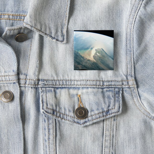 Badge Carré 5 Cm Delta De La Rivière Irrawaddy En Birmanie (Myanmar (En situation)