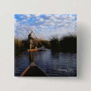 Badge Carré 5 Cm Delta de l'Okavango