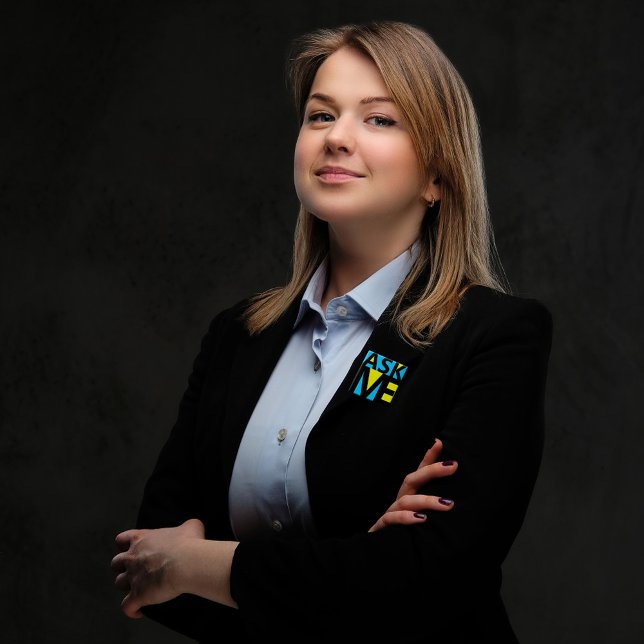 Badge Carré 5 Cm Demandez-moi - Boutons du document du musée (Créateur téléchargé)