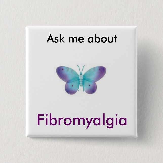 Badge Carré 5 Cm Demandez-moi… le bouton (Devant)