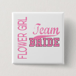 Badge Carré 5 Cm DEMOISELLE DE HONNEUR de la jeune mariée 1