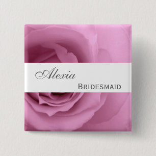 Badge Carré 5 Cm Demoiselle d'honneur nommée faite sur commande V2