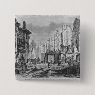 Badge Carré 5 Cm Démolitions pour le bâtiment de DES Ecoles de ru
