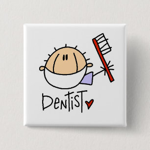 Badge Carré 5 Cm Dentiste