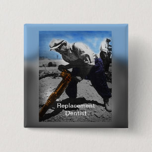 Badge Carré 5 Cm Dentiste de remplacement