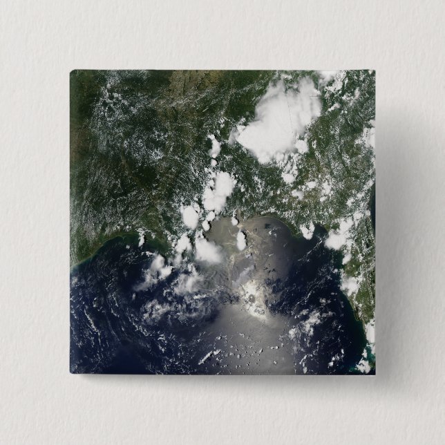 Badge Carré 5 Cm Déploiement de pétrole nord-est (Devant)