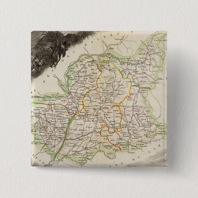 Badge Carré 5 Cm Dept À Propos Des Basses Alpes (Devant)