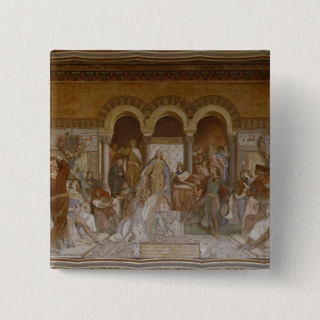 Badge Carré 5 Cm Der Saengerkrieg, c.1854-55 (Devant)