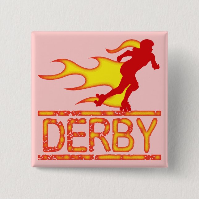 Badge Carré 5 Cm Derby (Devant)