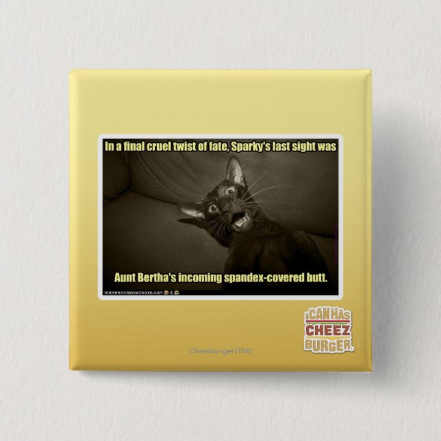 Badge Carré 5 Cm Dernière vue Sparky (Devant)