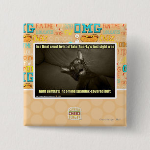 Badge Carré 5 Cm Dernière vue Sparky