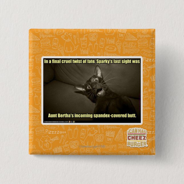 Badge Carré 5 Cm Dernière vue Sparky (Devant)