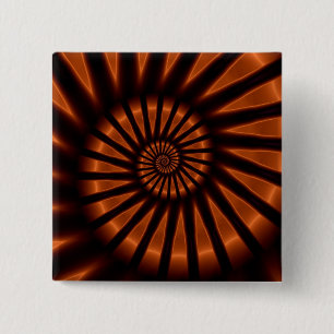 Badge Carré 5 Cm Déroulement psychédélique fin Fractal