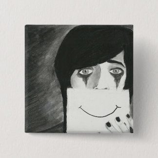 Badge Carré 5 Cm Derrière le masque