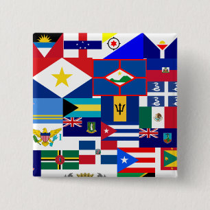 Badge Carré 5 Cm des Caraïbes