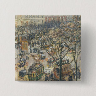 Badge Carré 5 Cm DES Italiens, matin, lumière du soleil, 1897 de