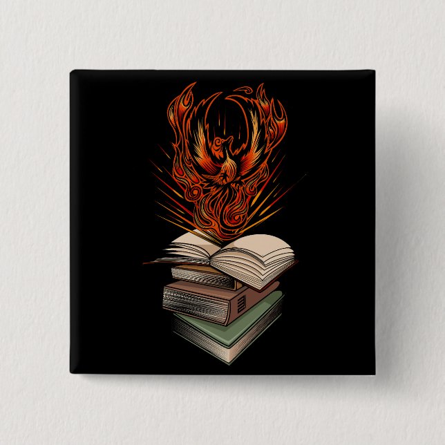 Badge Carré 5 Cm Des Livres (Devant)