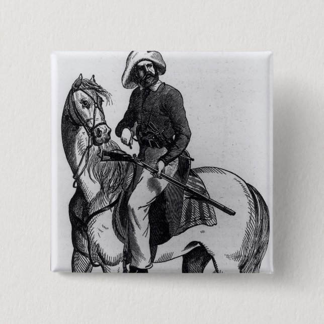 Badge Carré 5 Cm Des Texas Rangers (Devant)