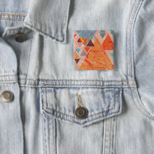 Badge Carré 5 Cm Design triangle moderne - géométrie artistique