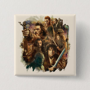 Badge Carré 5 Cm DESOLATION OF SMAUG™ Characters