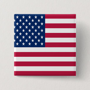 Badge Carré 5 Cm Dessin de fierté du drapeau américain USA