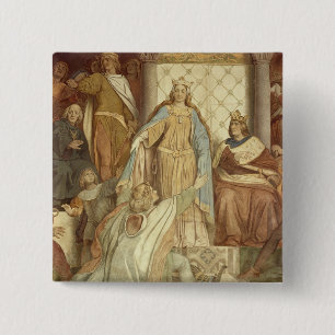 Badge Carré 5 Cm Détail de Der Saengerkreis, château de Wartburg
